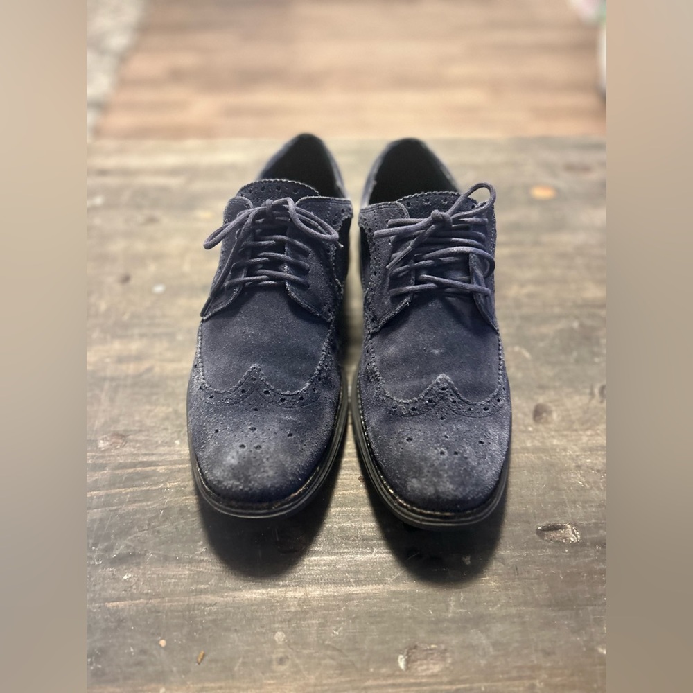 Cole Haan Lunargrand Nike Blue Suede Wingtip Oxford All Offers Considered